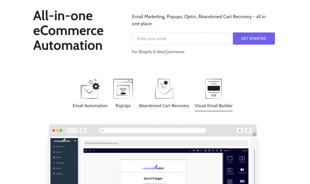 CampaignRabbit - eCommerce Abandoned Cart Recovery and Marketing Automation Tool